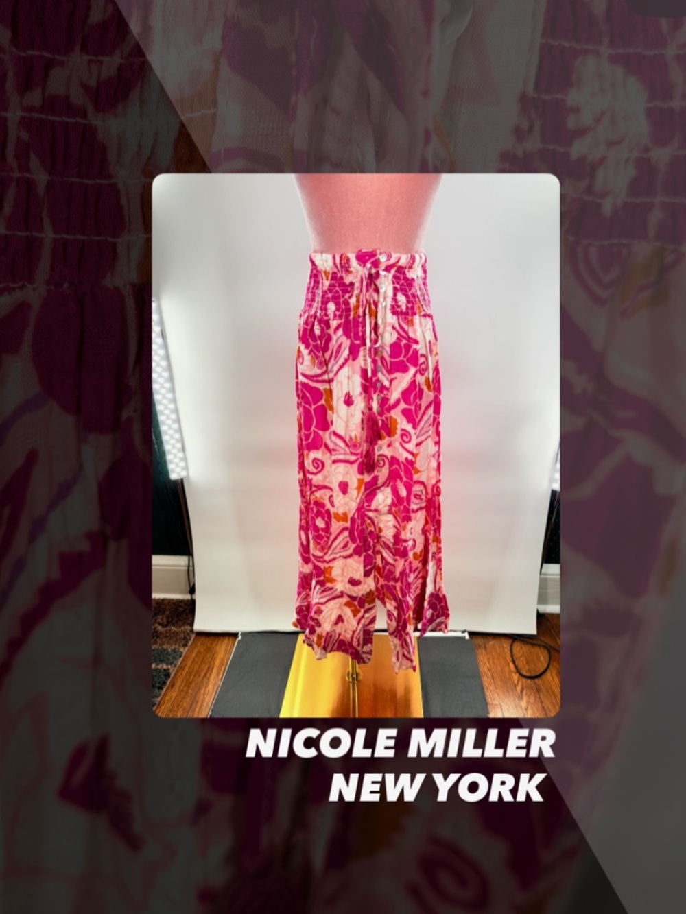 EUC Nicole Miller New York Paisley Print Maxi Skirt